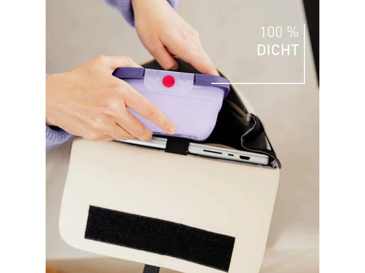 EMSA Frischhaltedose "oneClick" aus Kunststoff, 1,2 l, violett