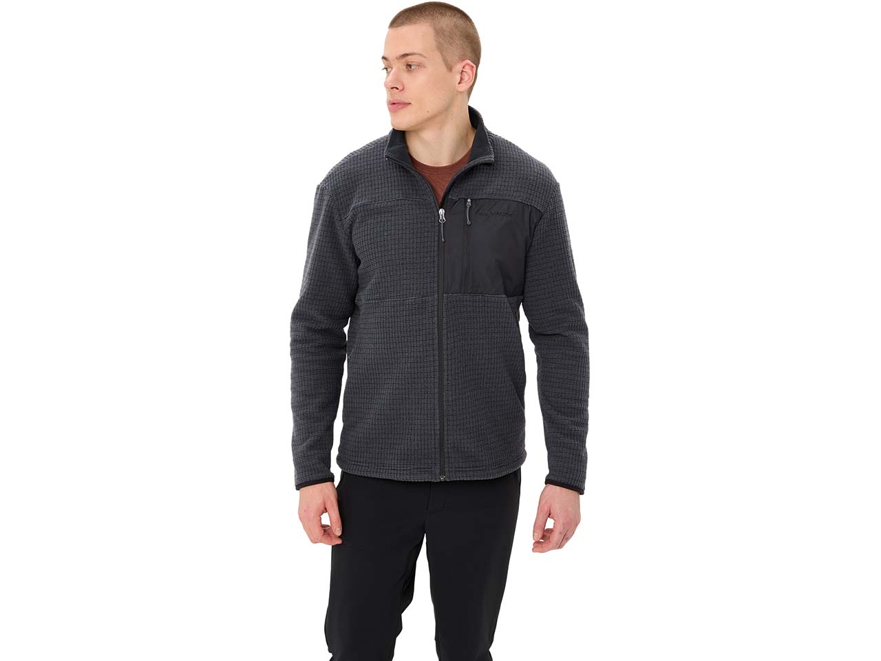 VAUDE Herren-Fleece-Jacke 'Neyland II' mit Brust- & Seitentaschen, phantom black, Gr. XL