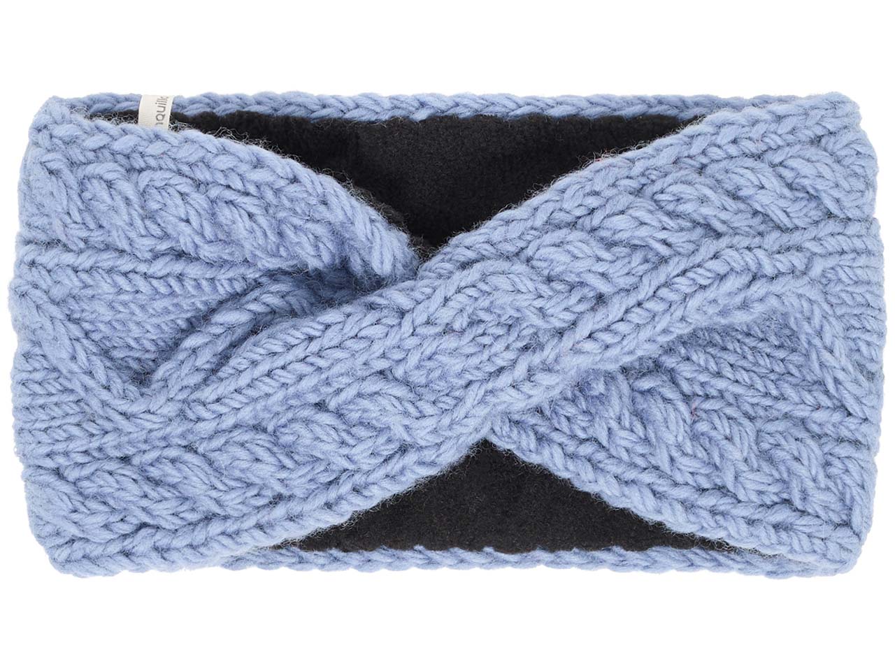 tranquillo Stirnband "Liliaa" aus Wollstrick mit Fleecefutter, tempest blue
