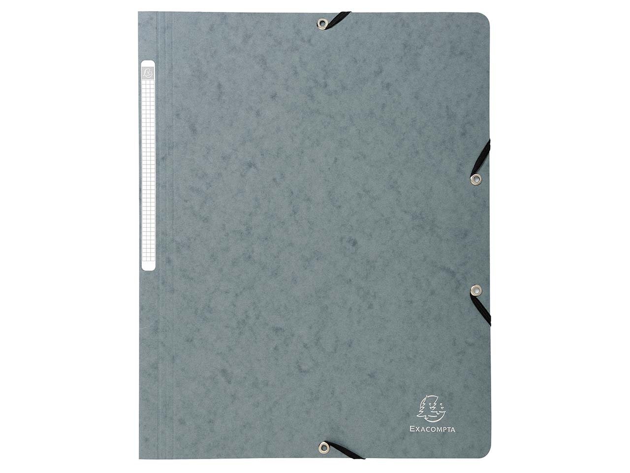 25 Exacompta Eckspannmappen, Colorspan-Karton, 400 g/m², DIN A4, Gummizug, grau