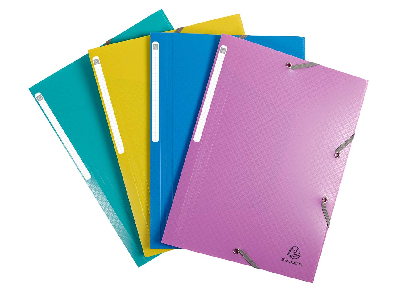 24 Exacompta Sammelmappen "Forever Young", DIN A4, Gummizug, 3 Klappen, sortiert