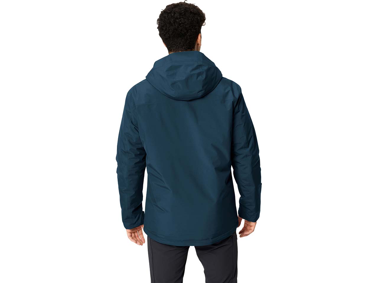 VAUDE Herren-Winter-Regenjacke "Rosemoor II", weitenregulierbare Kapuze, dark sea, Gr. M