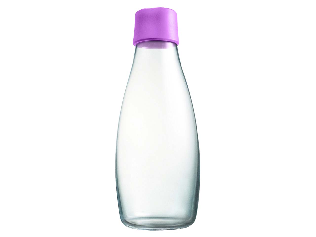 retap Trinkflasche 0,5 l aus Glas purple