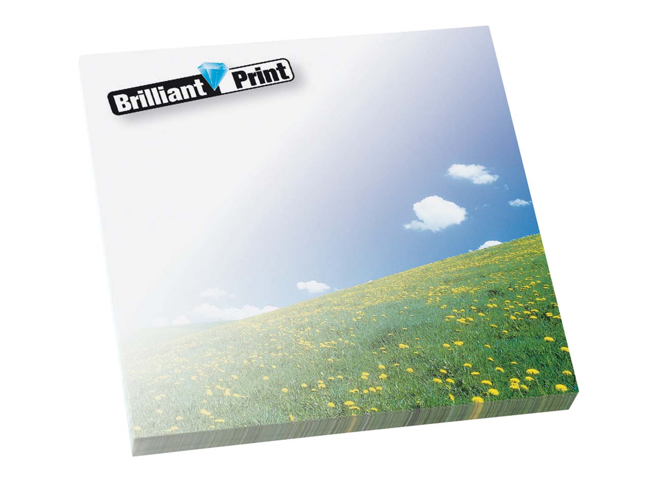 memo Haftnotizen 72 x 72mm, 50 Blatt, recy. weiß, mit 1-4 farbigem Einzelblattdruck