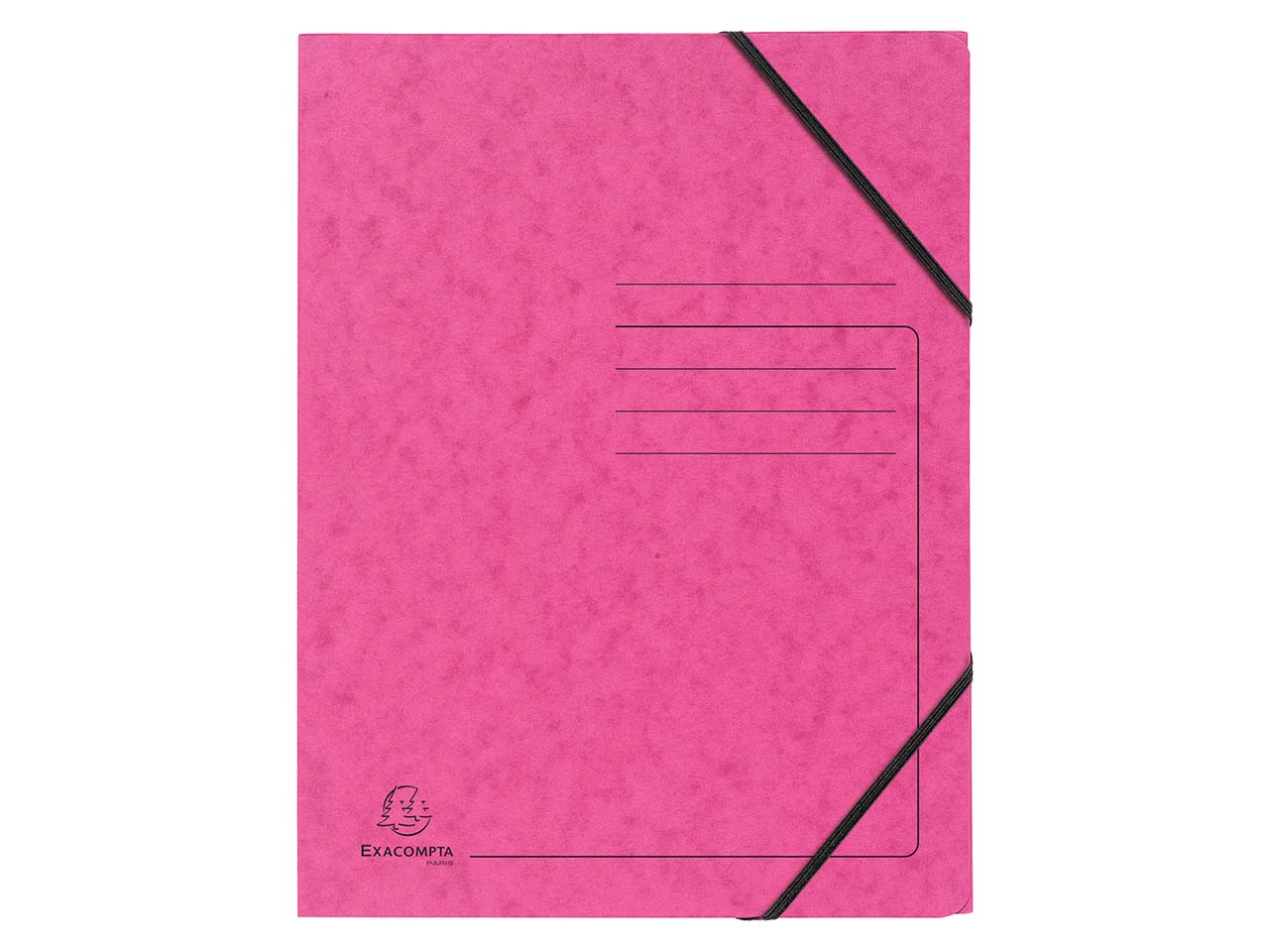 25 Exacompta Eckspannmappen, Colorspan-Karton, 355 g/m², DIN A4, Gummizug, rosa