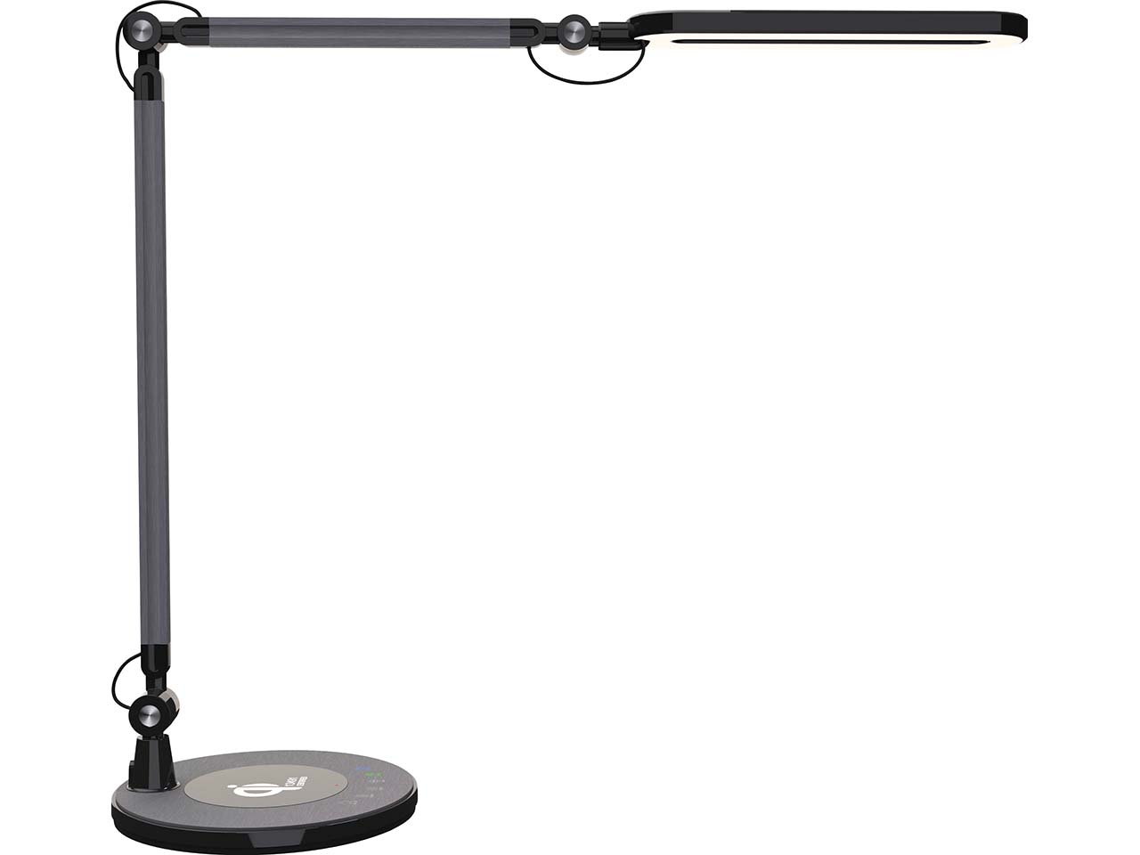 MAUL LED-Tischleuchte "MAULmarino" dimmbar, induktivem Laden, schwarz/silber