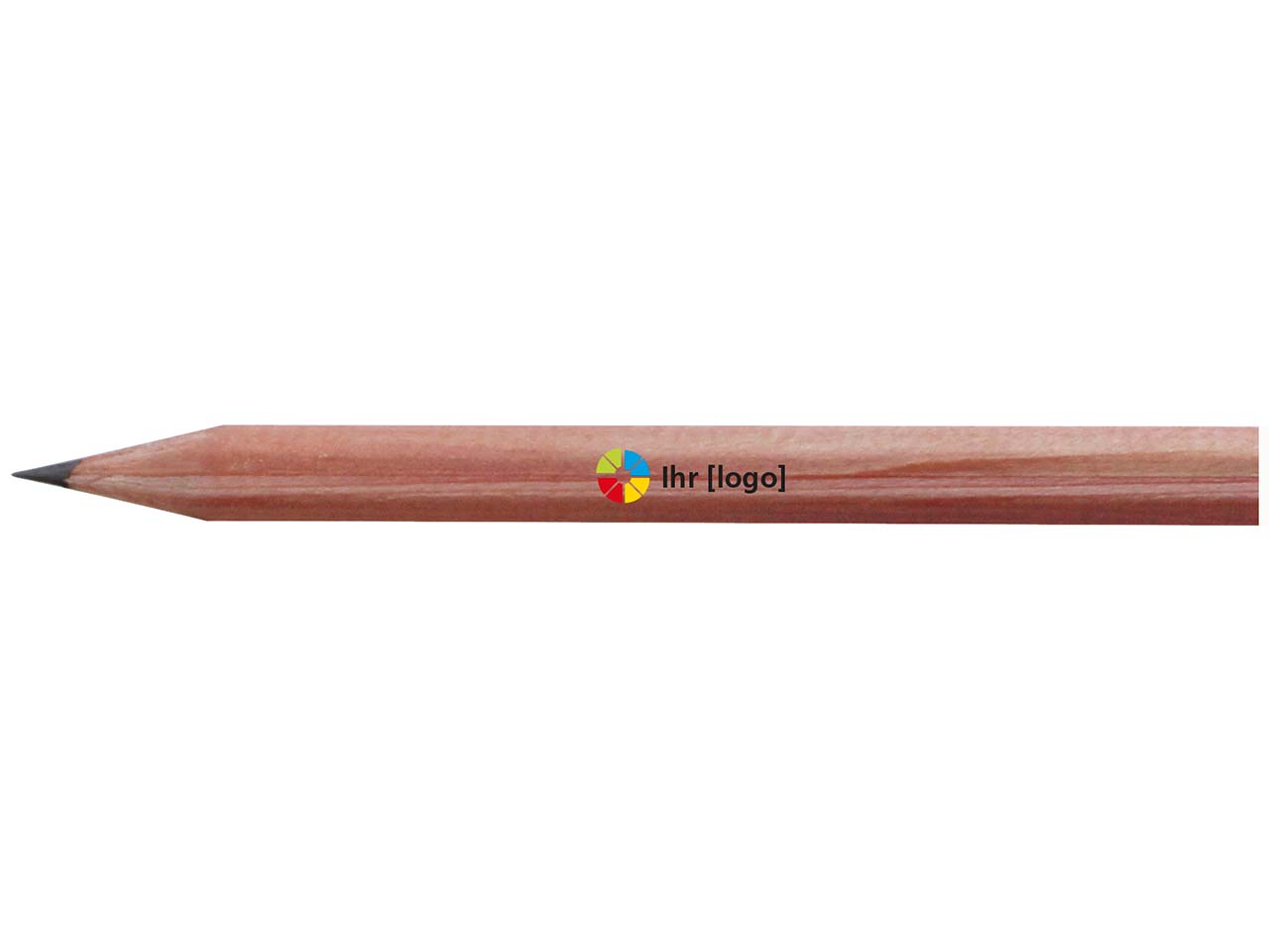 FSC-zertifizierter Bleistift 6-eckig 8,75 cm, natur aus Lindenholz