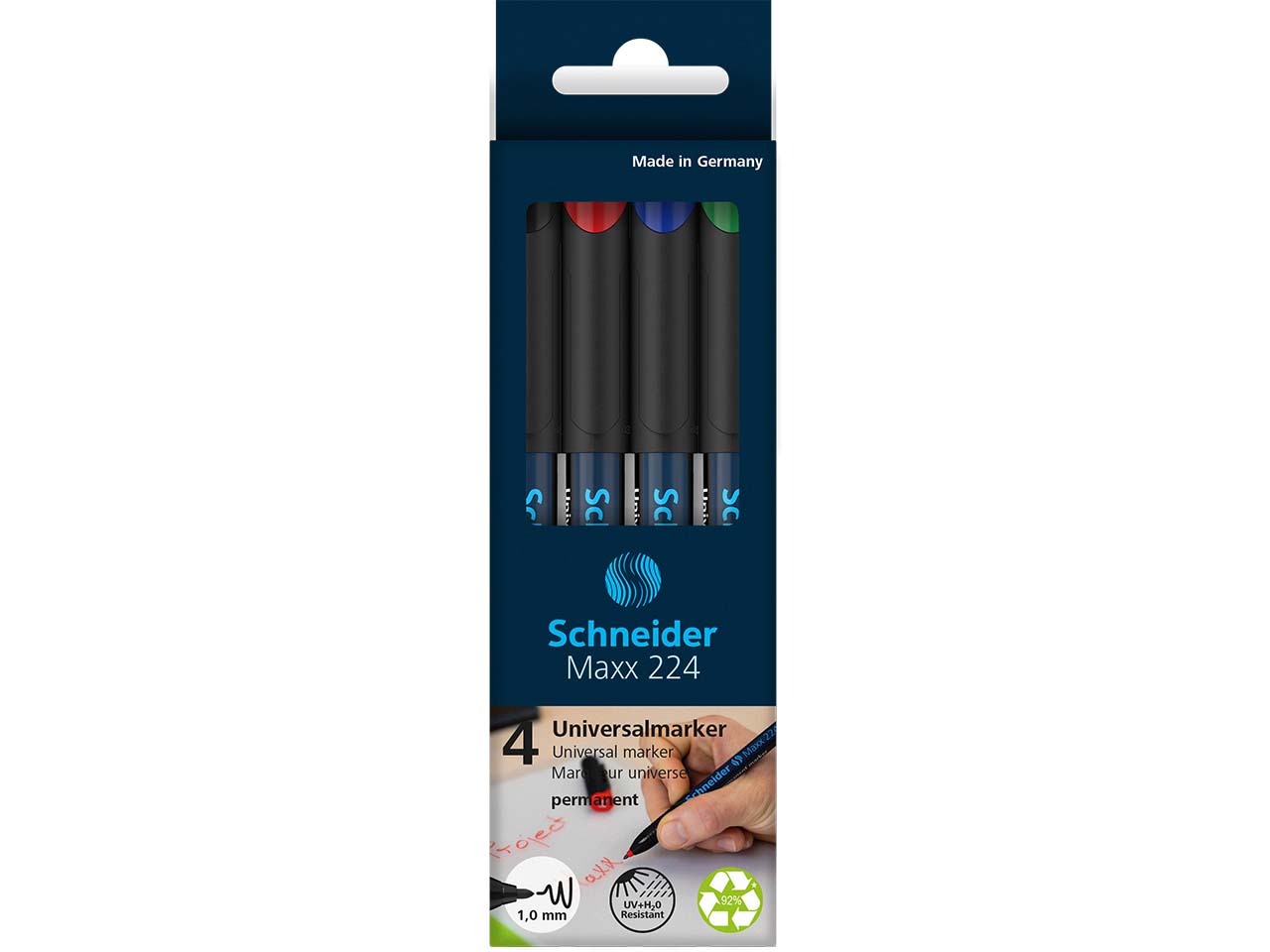 Schneider 4er-Set Universalmarker "Maxx 224 M", farbig sortiert
