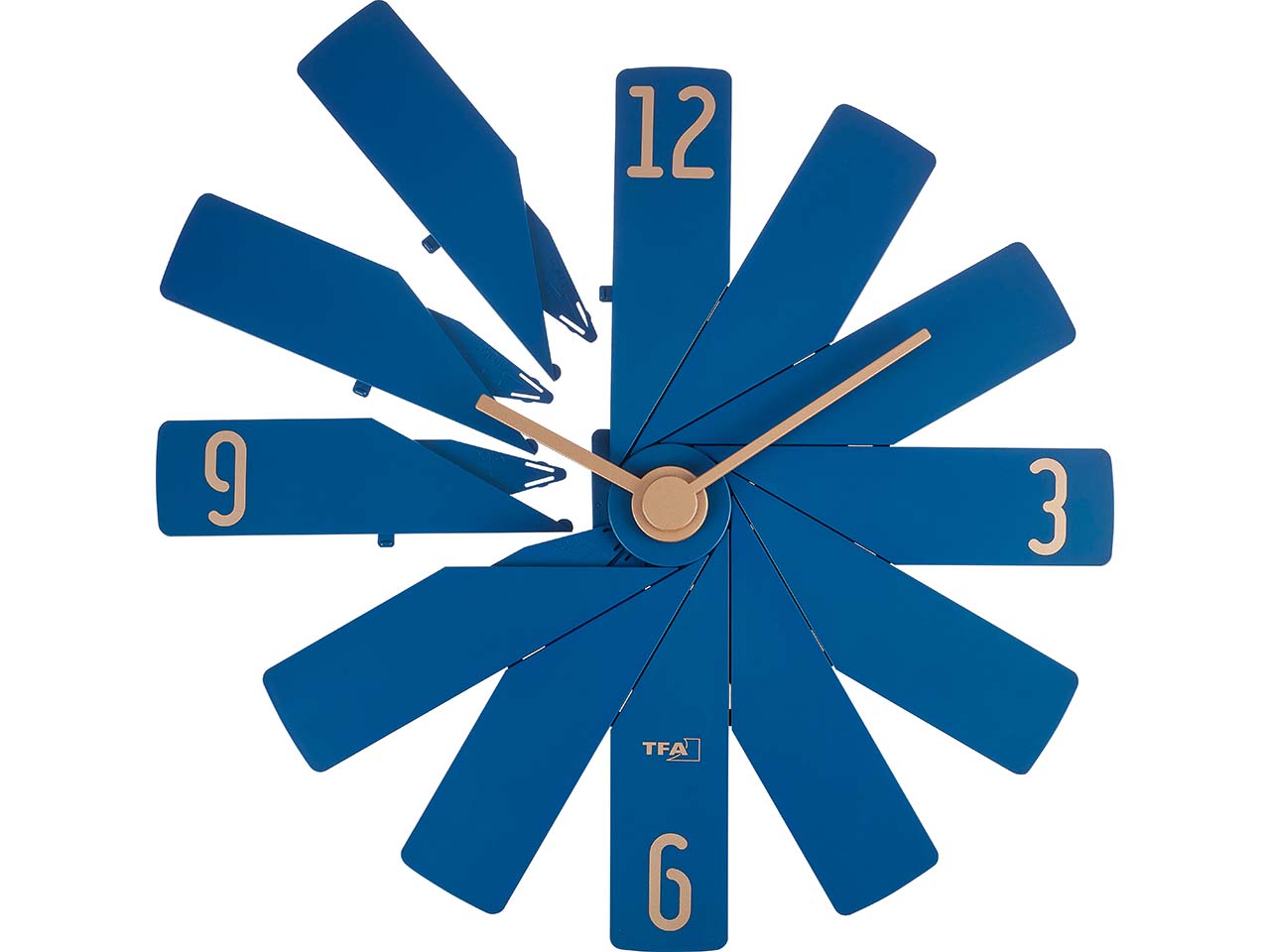 Design-Wanduhr "Clock in the Box" zum Zusammenstecken, blau