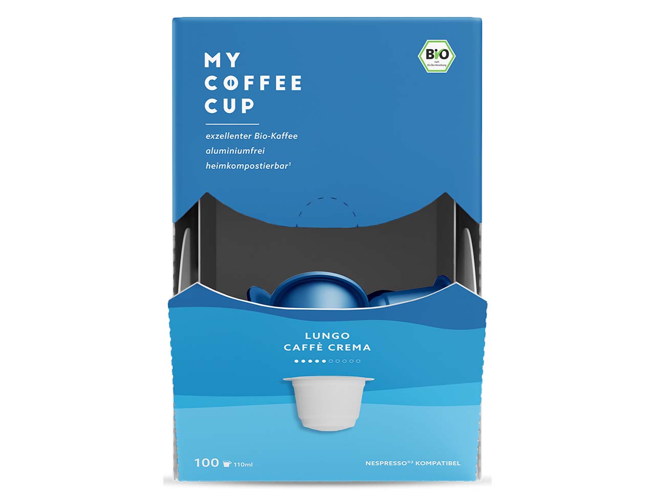 MY COFFEE CUP Bio-Kaffeekapseln "Lungo Caffé Crema" 100 Stk.