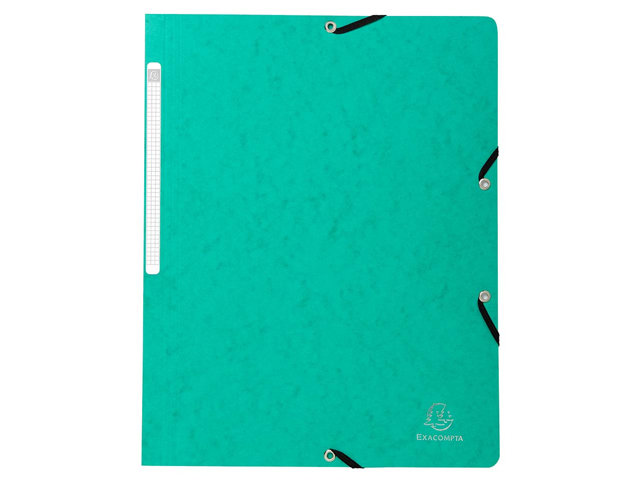 25 Exacompta Eckspannmappen, Colorspan-Karton, 400 g/m², DIN A4, Gummizug, grün