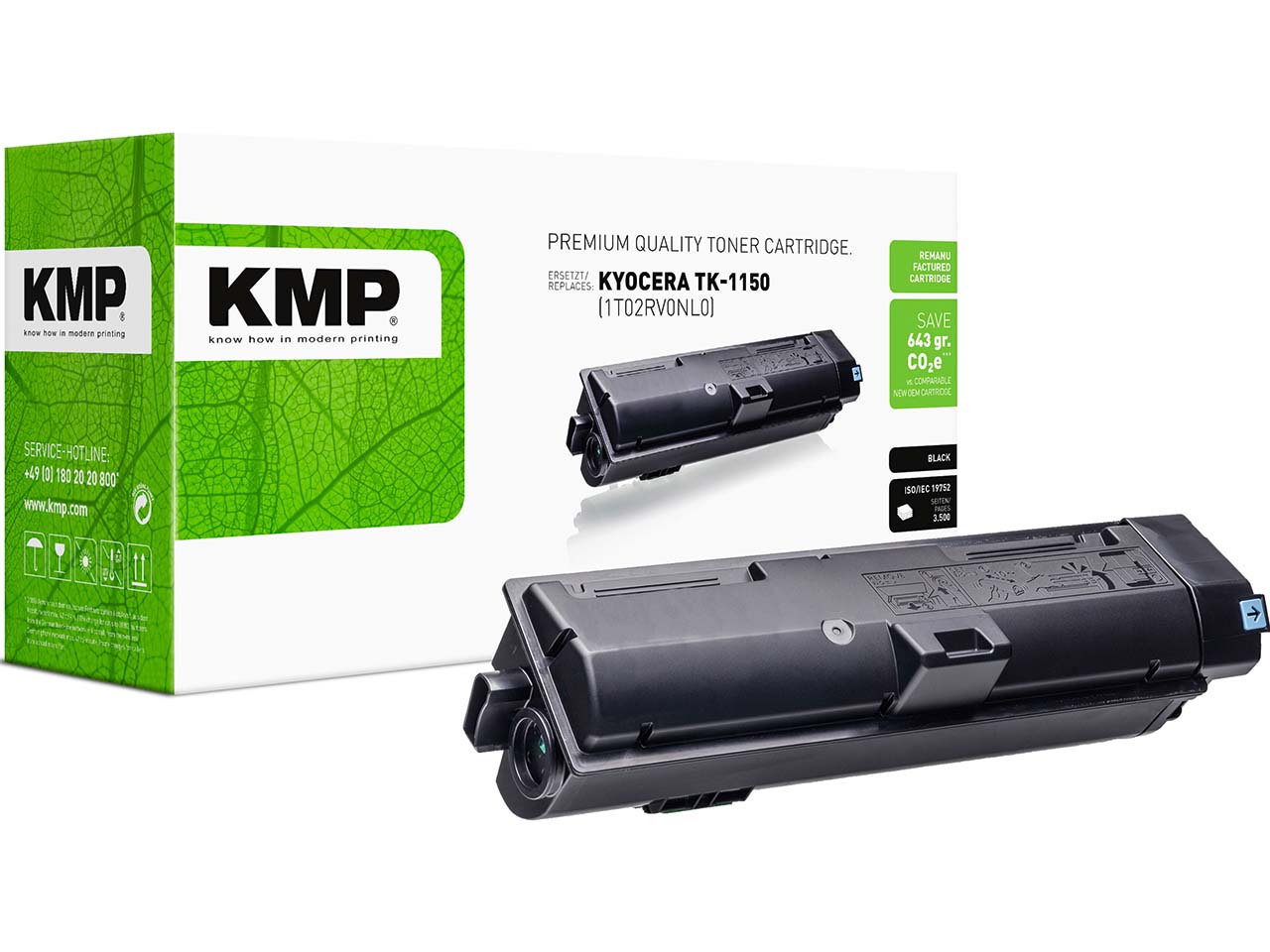 KMP Toner ersetzt Kyocera TK-1150 schwarz