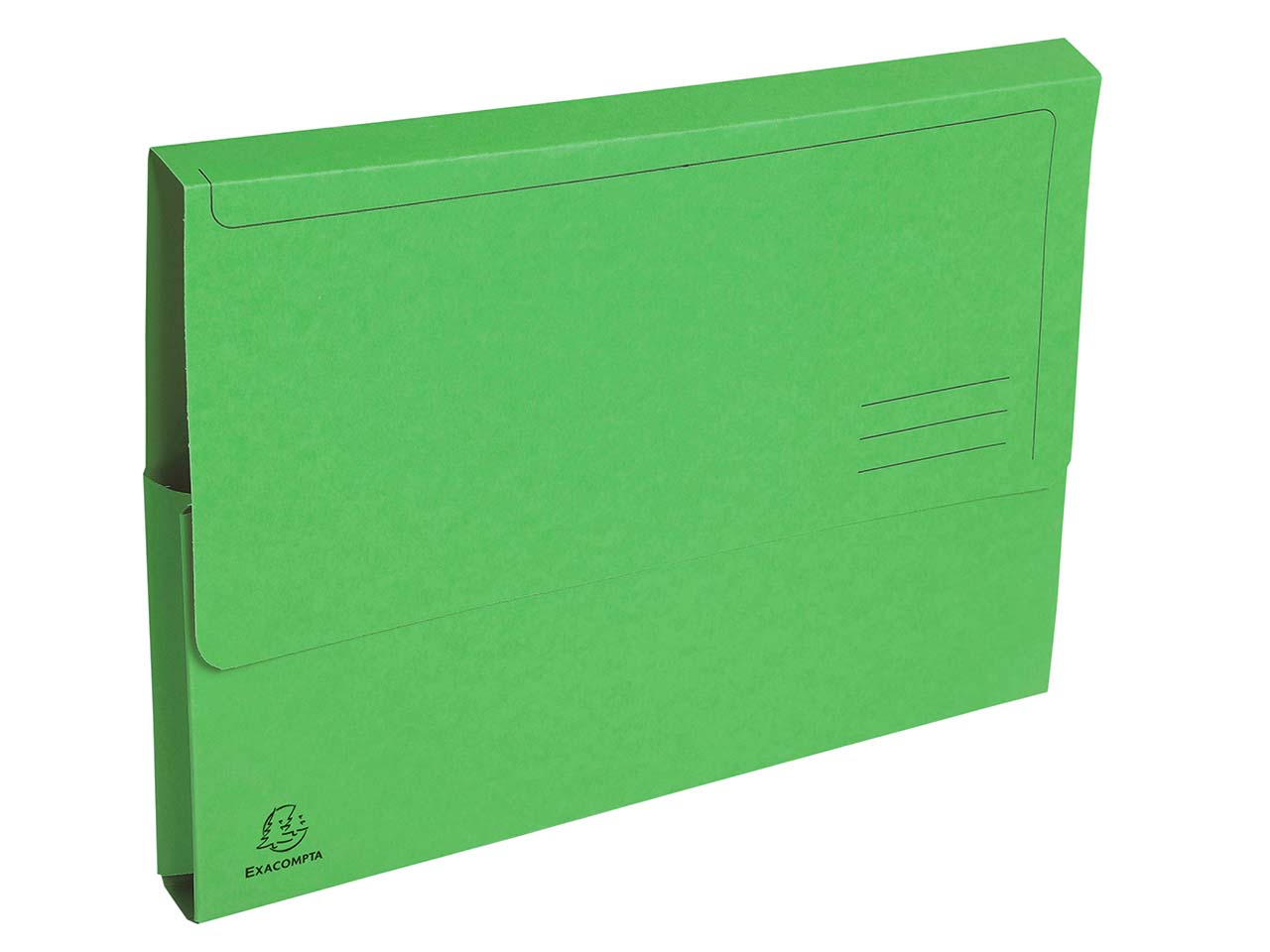 10 Exacompta Aktenmappen "Forever", 290 g/m², 24x32 cm für DIN A4, intensivgrün