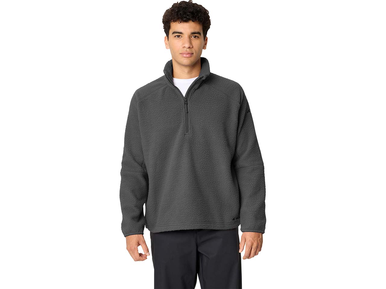 VAUDE Herren-Half-Zip-Fleece-Pullover "Najun", weitenregulierbarer Saum, graphite, Gr. XL