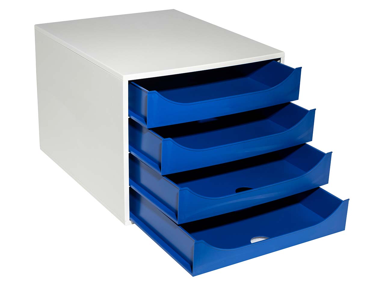 Exacompta Schubladenbox Ecobox "Office", DIN A4+, 4 Schubladen, nachtblau