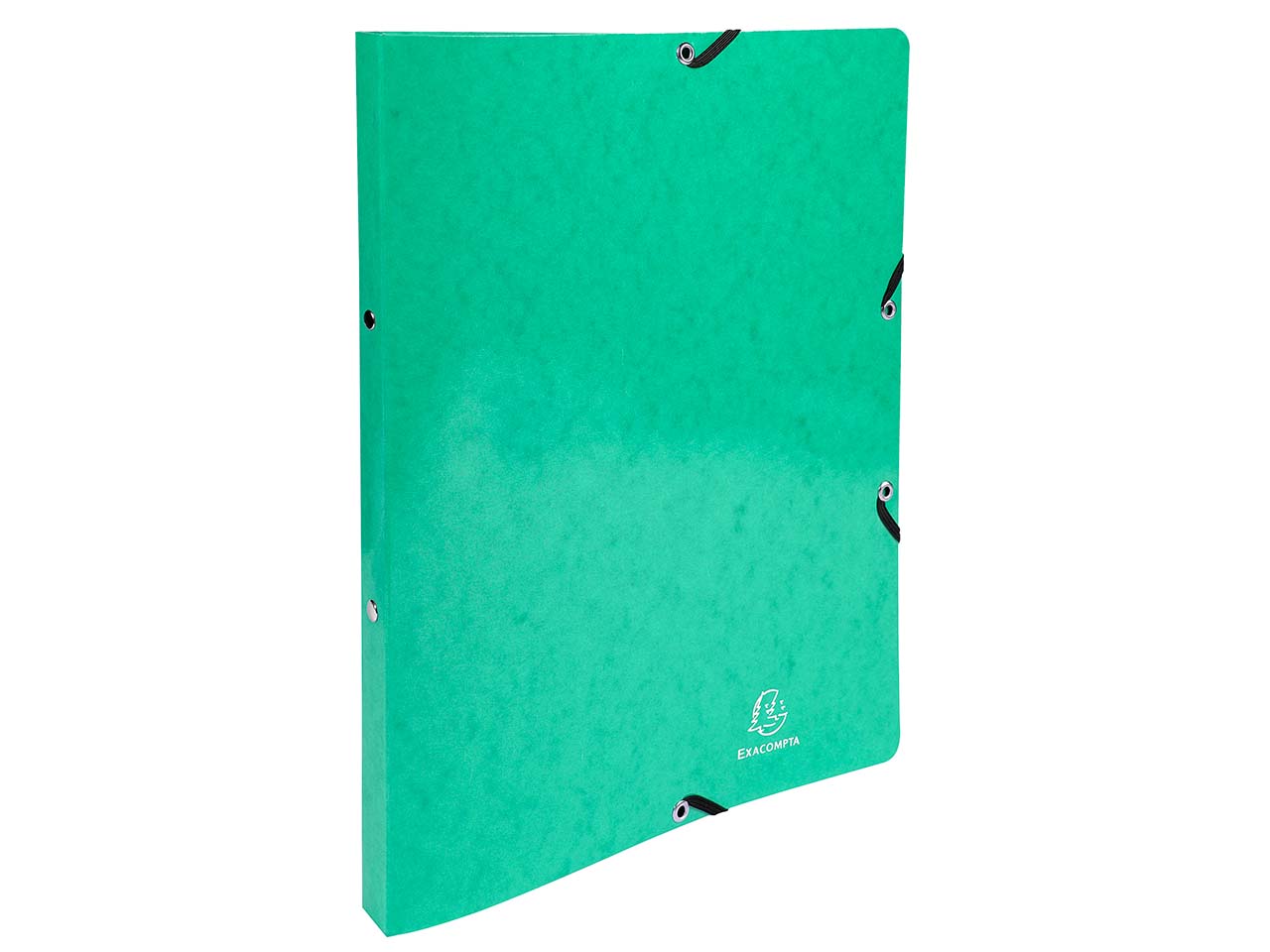 20 Exacompta Ringbücher "Iderama" aus Colorspan, 600 g/m², DIN A4, 2 Ringe, dunkelgrün