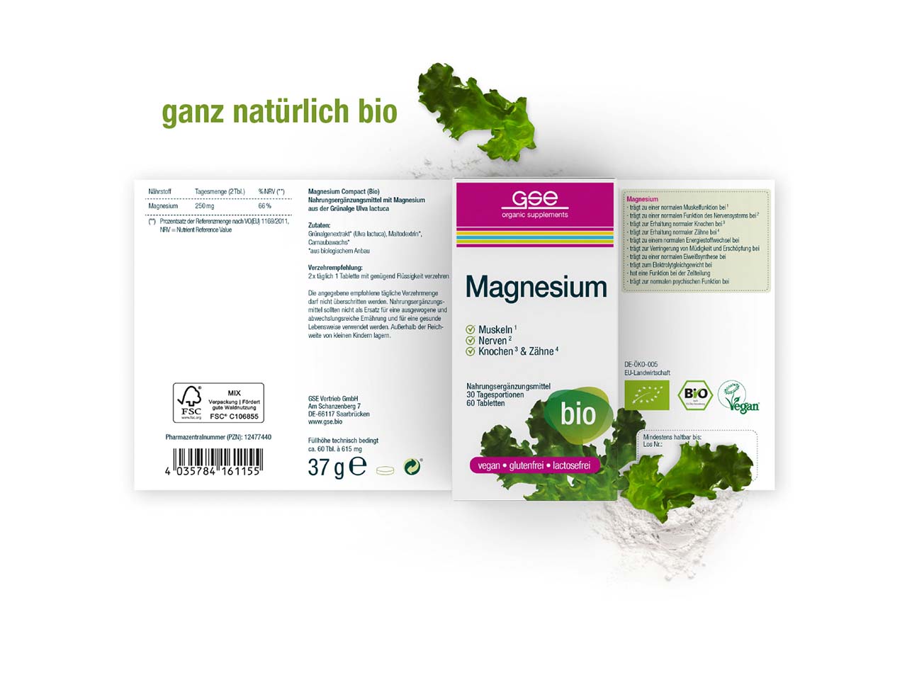 GSE Bio-Tabletten Magnesium Compact, 60 Stück