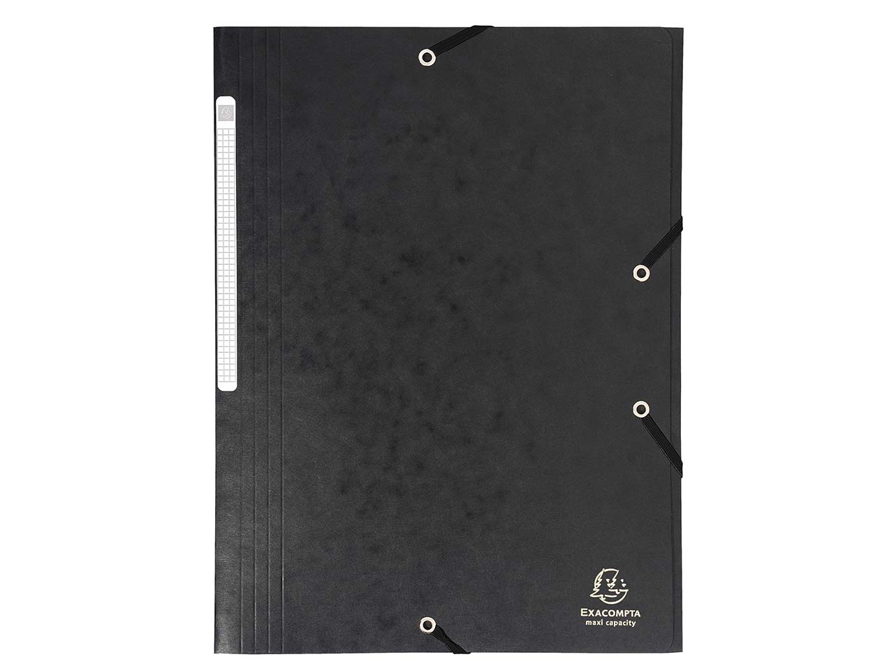 25 Exacompta Sammelmappen, Colorspan-Karton, 425 g/m², DIN A4, 3 Klappen, schwarz