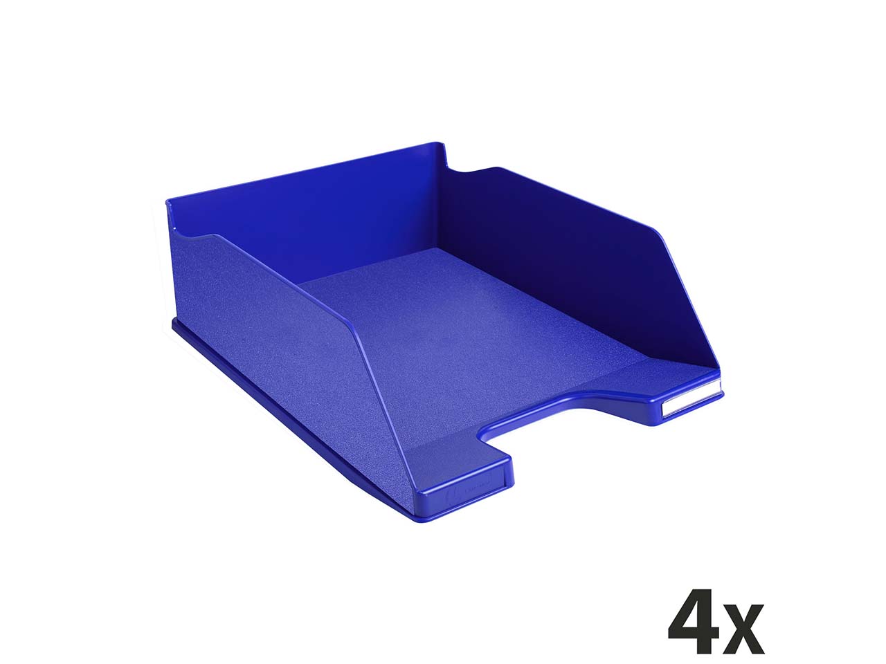 4 Exacompta Briefablagen Combo Maxi "ECOBlack", DIN A4+, Hoch, nachtblau, für je 750 Blatt
