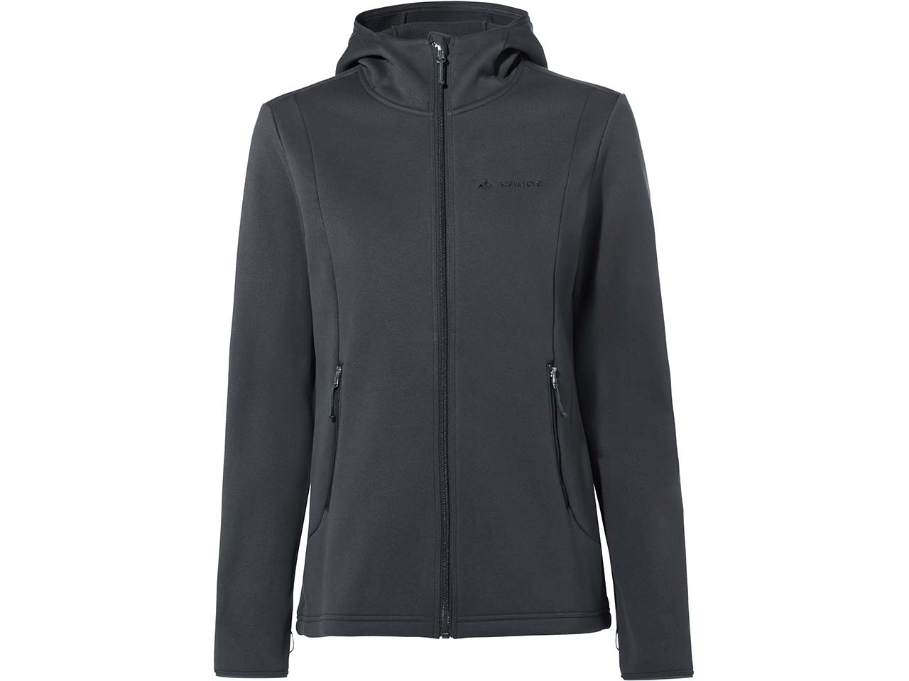 VAUDE Damen-Fleecejacke 'Idris' mit angeschnittener Kapuze, phantom black, Gr. 40