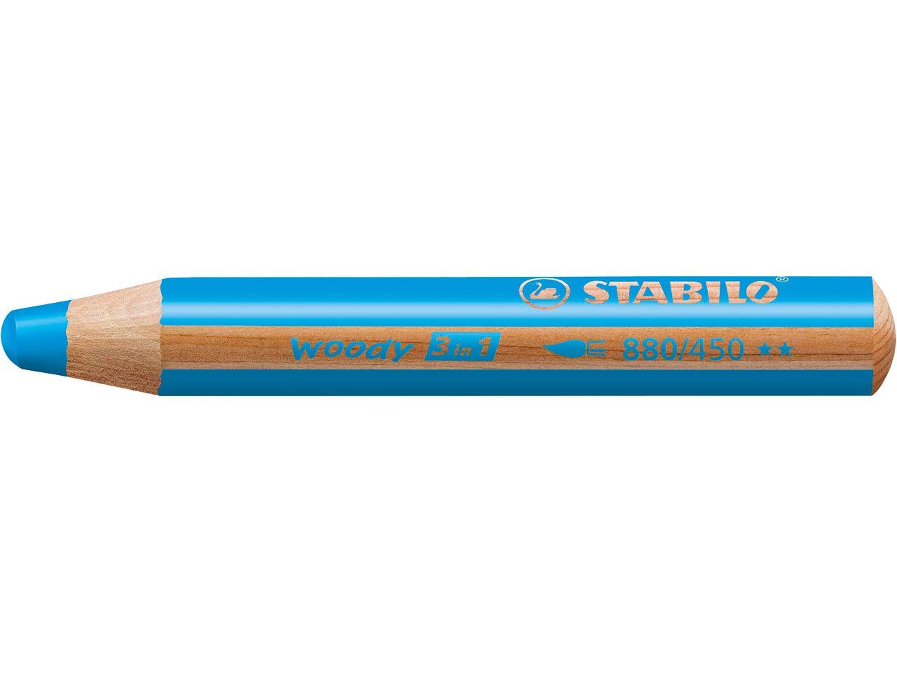 STABILO Multitalent-Stift 'woody' cyanblau
