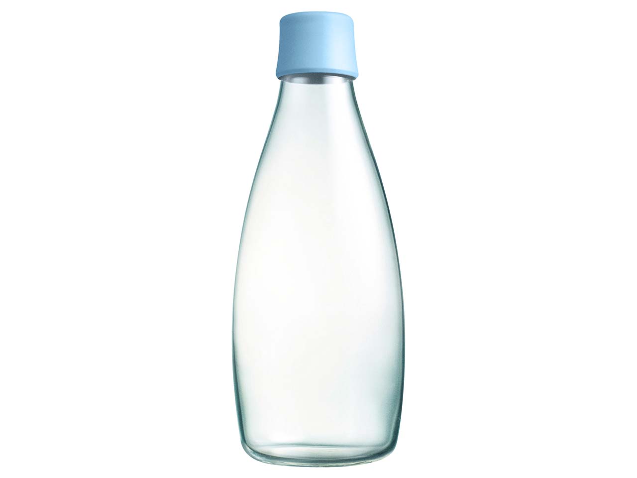 retap Trinkflasche 0,8 l aus Glas baby blue