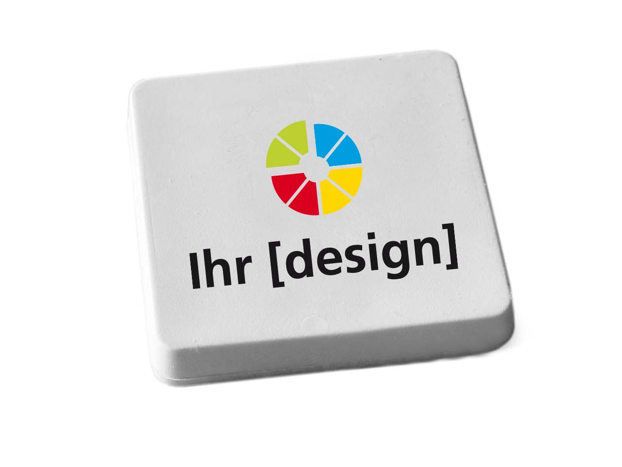 Radiergummi 'Eraser' quadratisch, inkl. 4-farbigem Aufdruck
