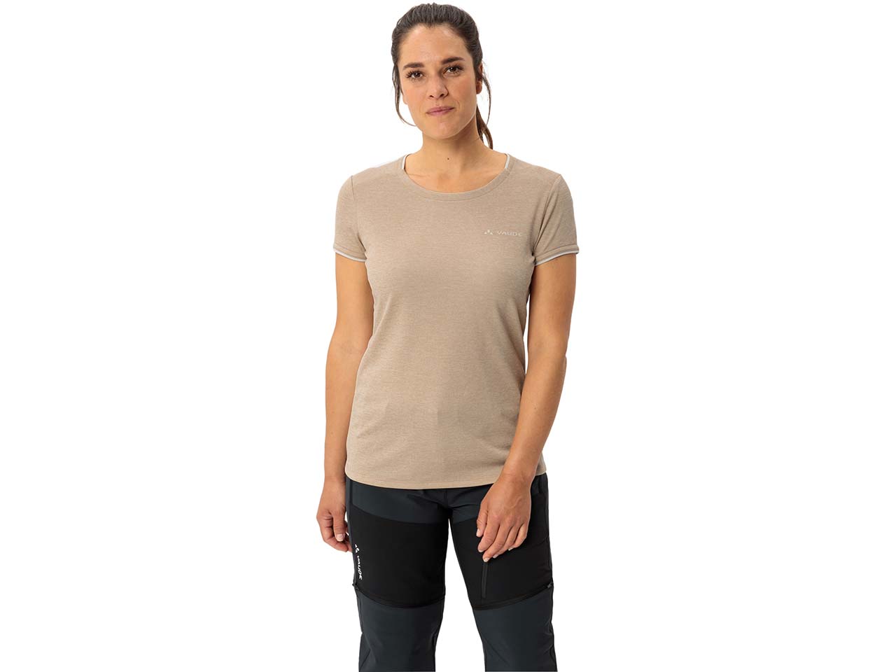 VAUDE Damen-T-Shirt 'Essential' mit Rundhalsausschnitt, linen, Gr. 42