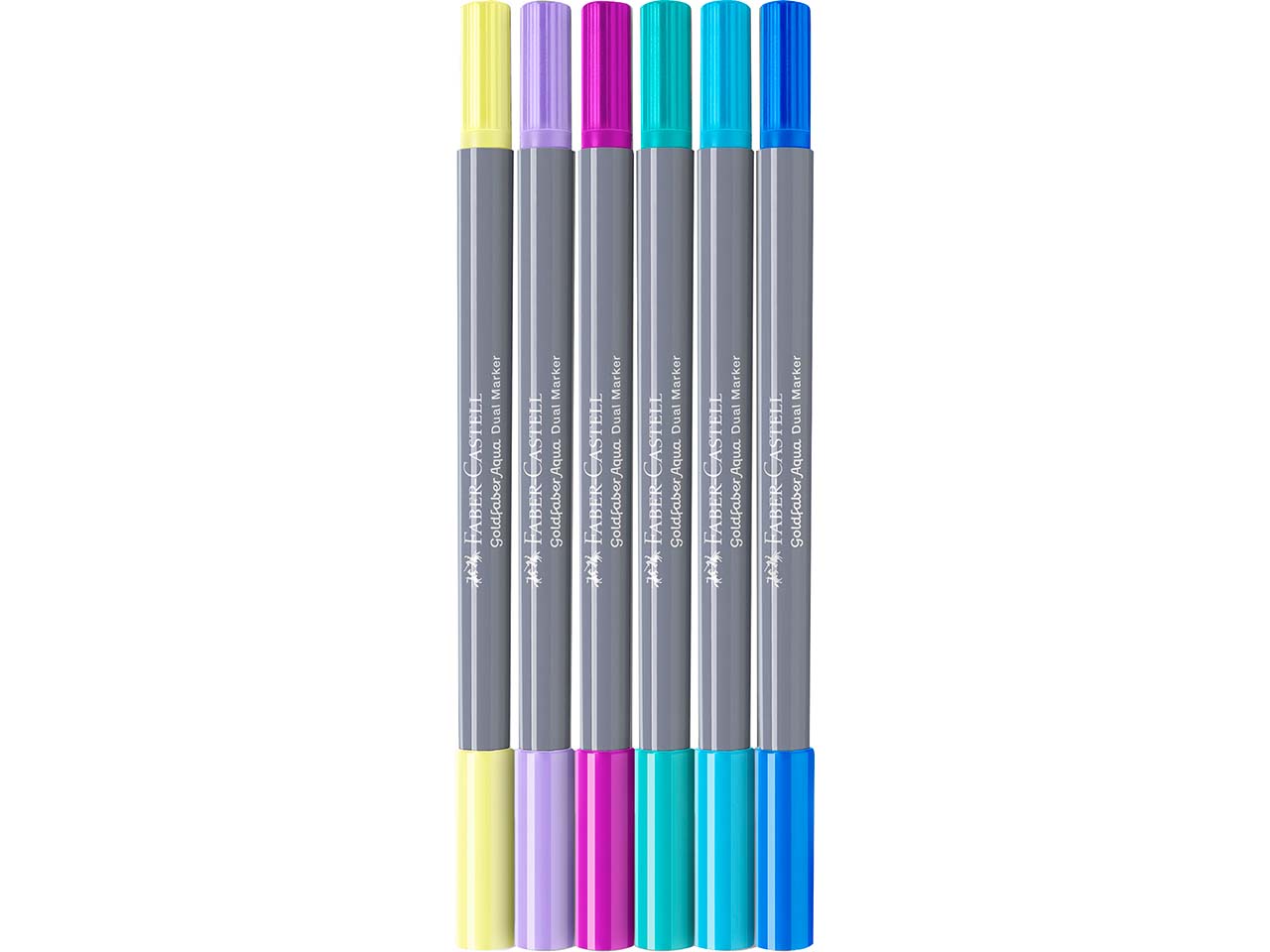 Faber-Castell Aquarell-Marker "Seashells" Goldfaber Aqua Dual, Lettering-Set, 6 Stück