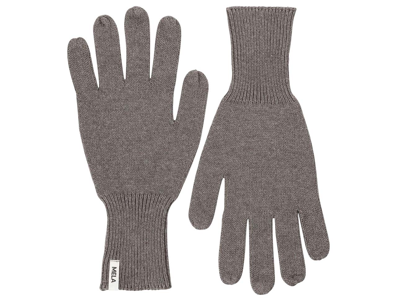 MELA Bio-Rippstrick-Handschuhe 'RISHI', bear melange, Gr. L
