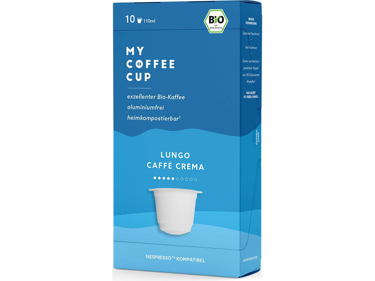 MY COFFEE CUP Bio-Kaffeekapseln "Lungo Caffé Crema" 10 Stk.