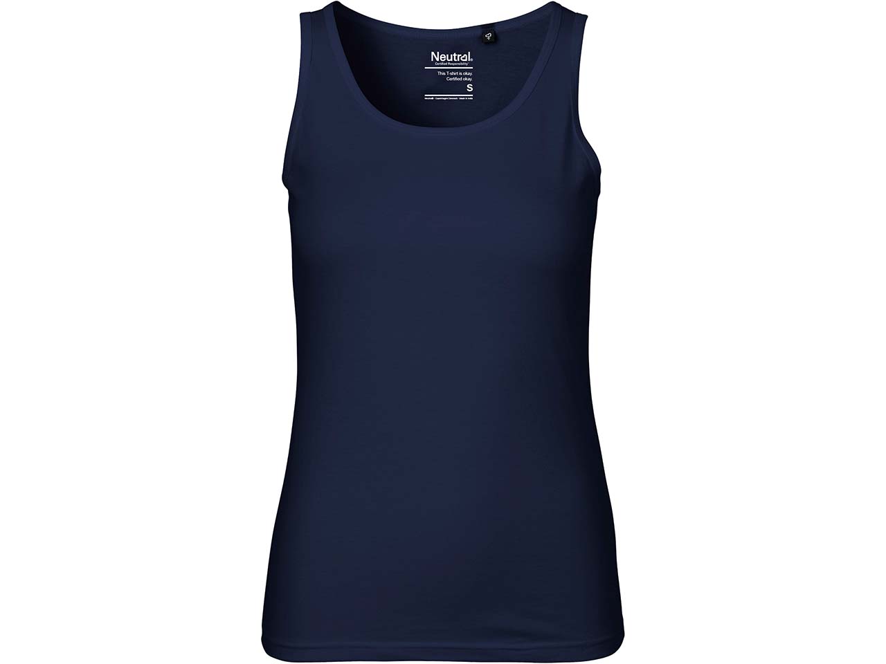 Neutral Bio-Damen-Tanktop mit Rundhalsausschnitt, navy, Gr. XL