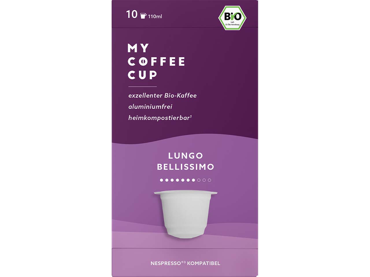 MY COFFEE CUP Bio-Kaffeekapseln "Lungo Bellissimo" 10 Stk.