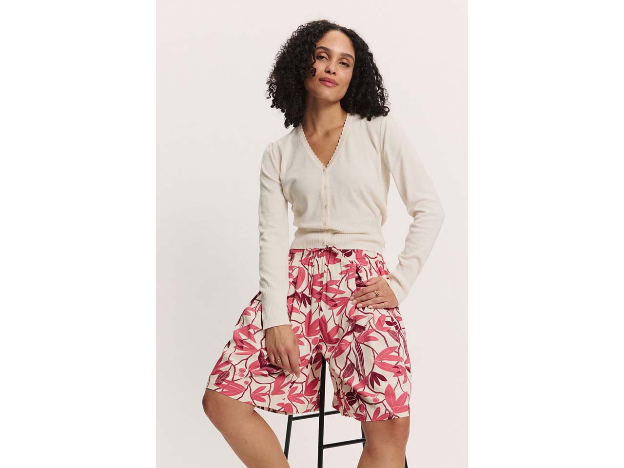 tranquillo Damen-Short "Leaa" aus Viskose, berry bird, Gr. 40