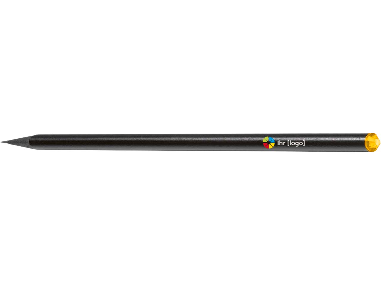 Grafitstift schwarz 'Crystal-Pen' gelb, FSC-zertifiziert