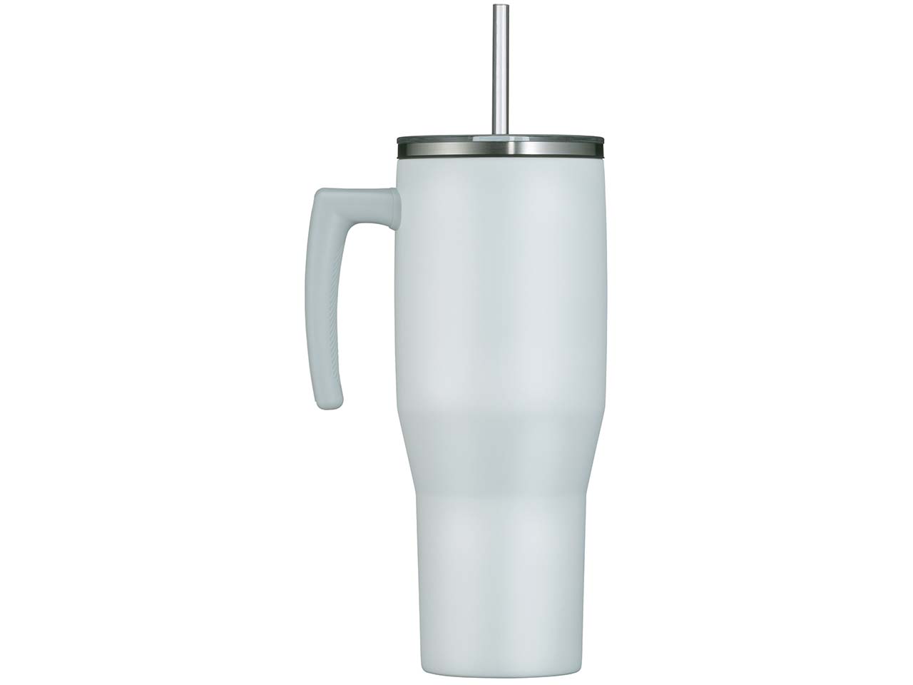 THERMOS Isolier-Trinkbecher "REFRESHING", mit Trinkhalm & Henkel, 1,1 l, white mat