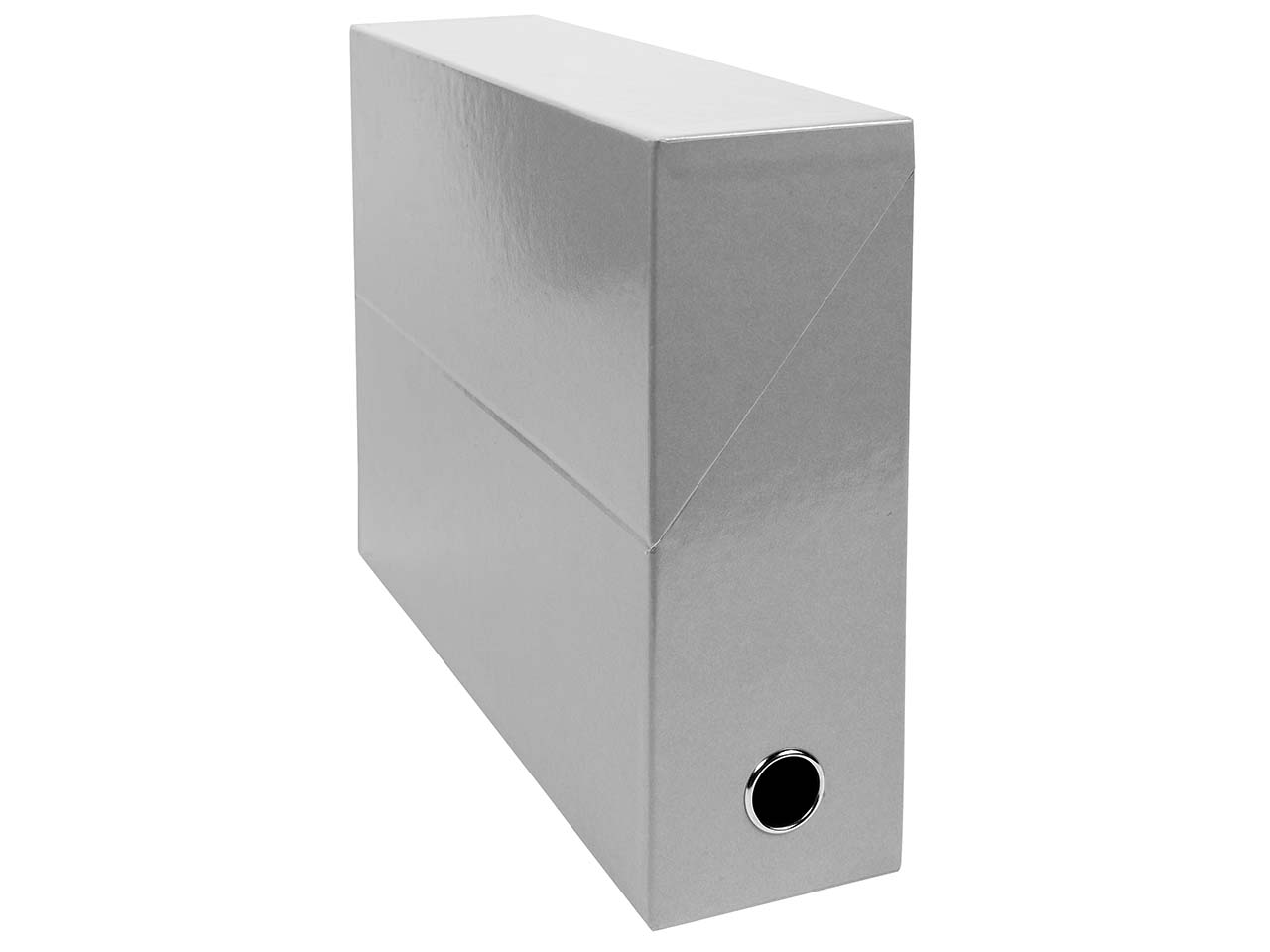 5 Exacompta Transferboxen "Iderama", Griffloch, DIN A4, RB 90 mm, grau