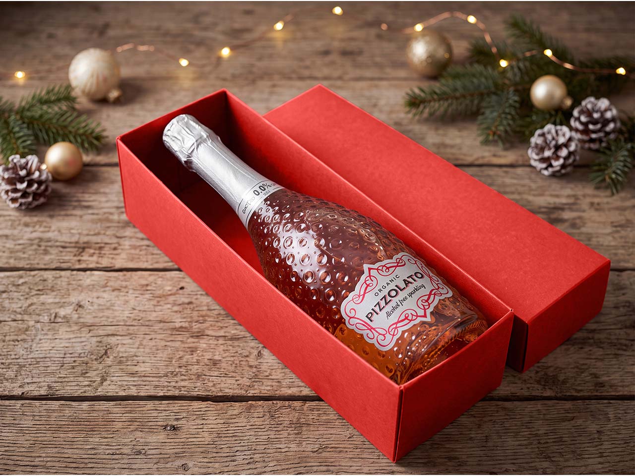 Alkoholfreier Bio-Rosé Spumate Pizzolato M-USE, 750 ml, in Geschenkverpackung