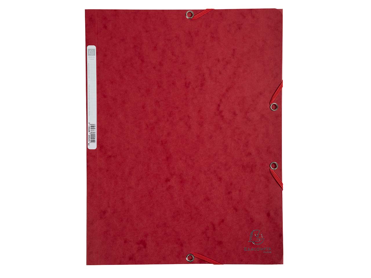 25 Exacompta Sammelmappen, Colorspan-Karton, 400 g/m², DIN A4, 3 Klappen, kirsche
