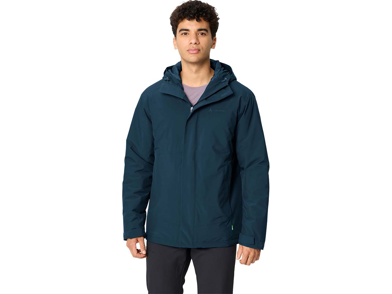 VAUDE Herren-Winter-Regenjacke "Rosemoor II", weitenregulierbare Kapuze, dark sea, Gr. M