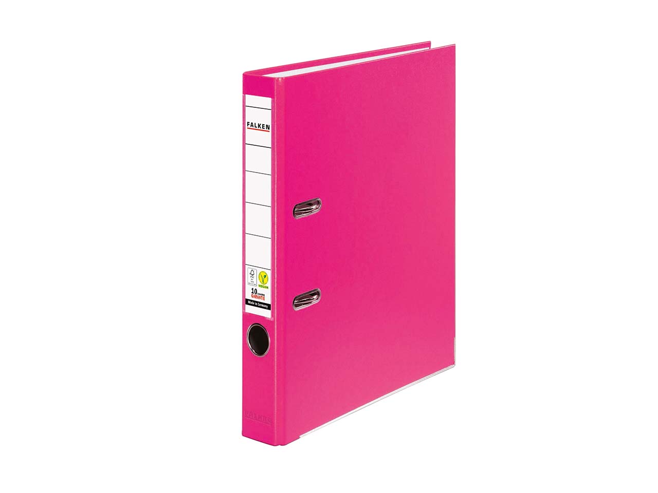25 Falken Ordner "Vegan", mit Einsteckschild, 240 g/m², DIN A4, RB 50 mm, rosa