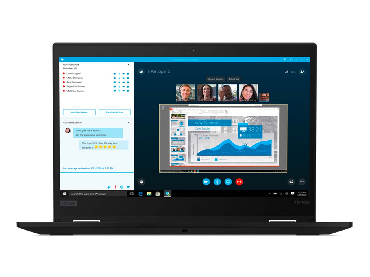 LENOVO Laptop THINKPAD X13 YOGA (1ST GEN) mit 256GB SSD, 16GB, refurb., 2. Wahl, black