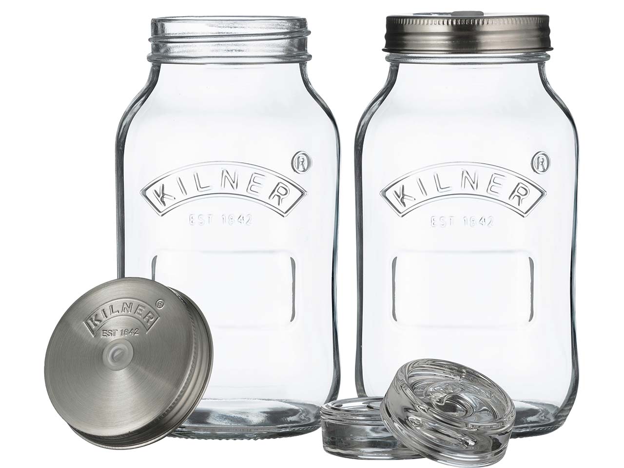 KILNER Fermentier-Set mit 2 Gläsern je 1 Liter