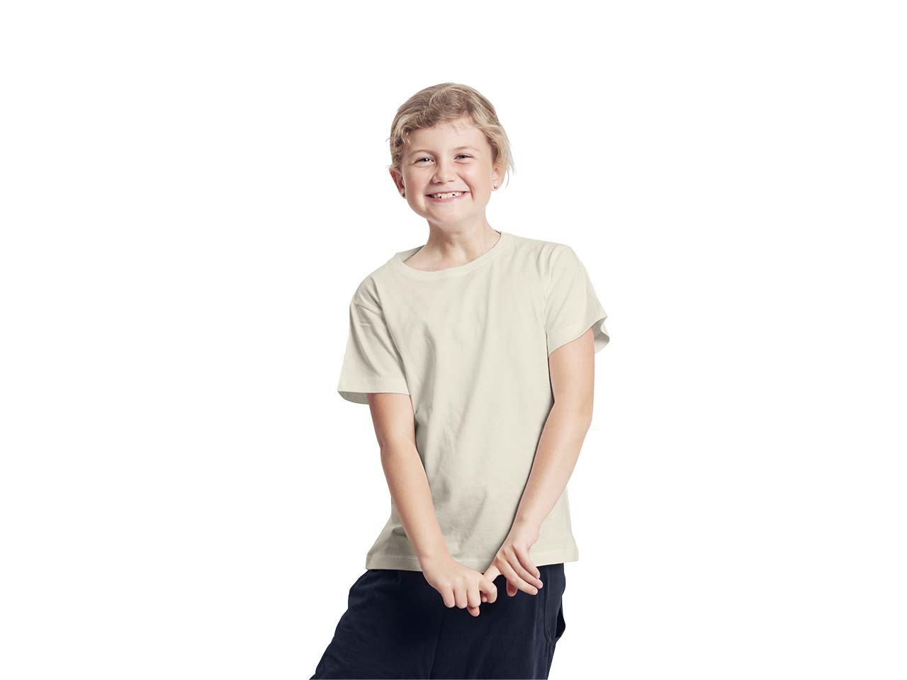 Neutral Bio-Kinder T-Shirt mit Rundhalsausschnitt natur, Gr. 140/146