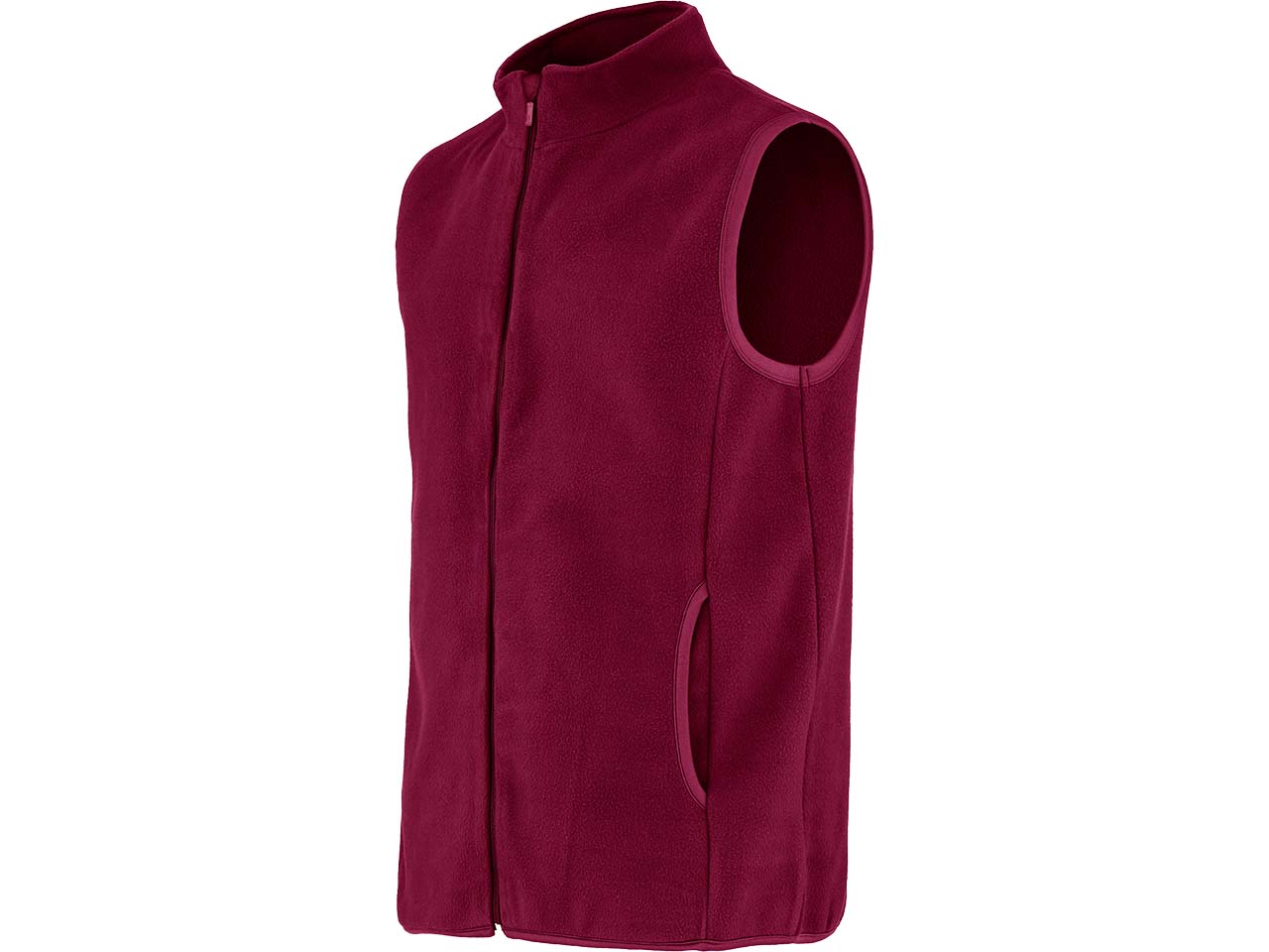 Neutral Unisex Fleeceweste aus recyceltem PE, bordeaux, Gr. L - bedruckbar