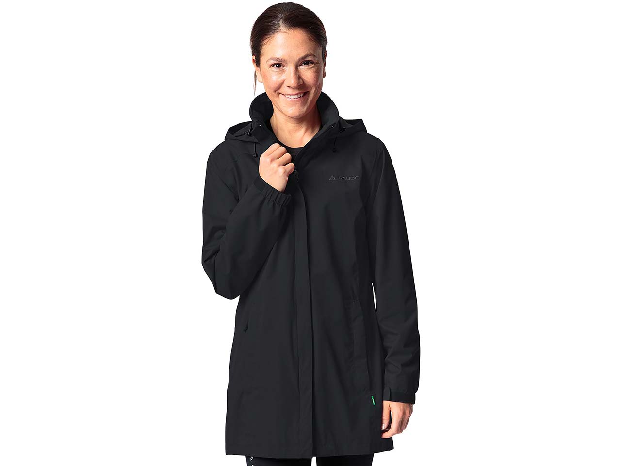VAUDE Damen-Regen-Parka 'Escape' mit separatem Kragen, black, Gr. 40