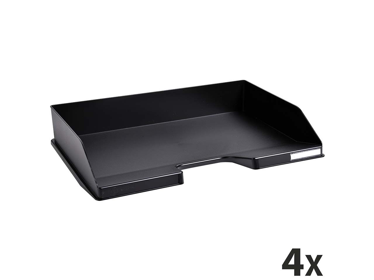8 Exacompta Briefablagen Combo Maxi "ECOBlack", DIN A4+, Quer, schwarz, für je 500 Blatt