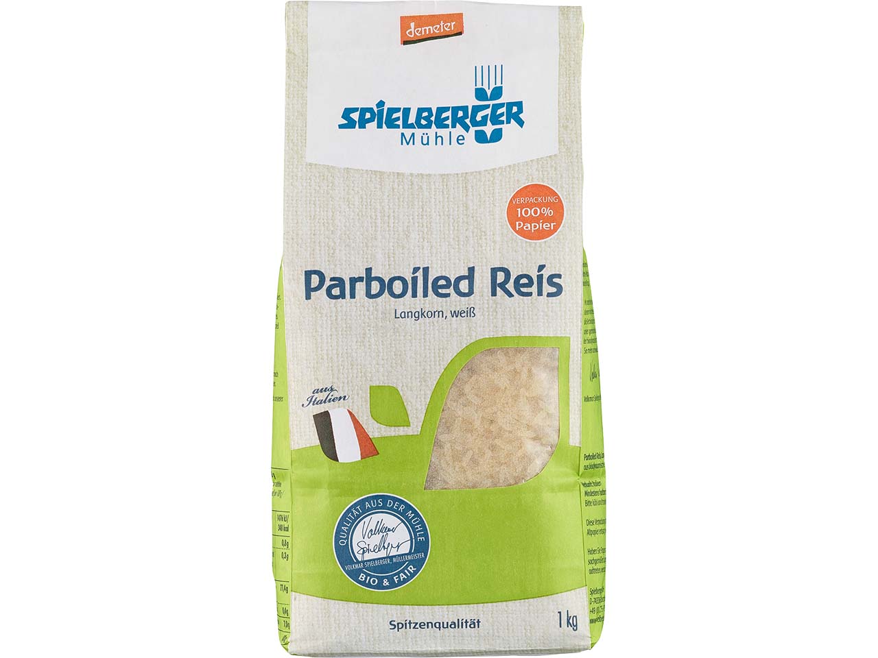 Spielberger Mühle Bio-Langkornreis weiß, parboiled, 1 kg