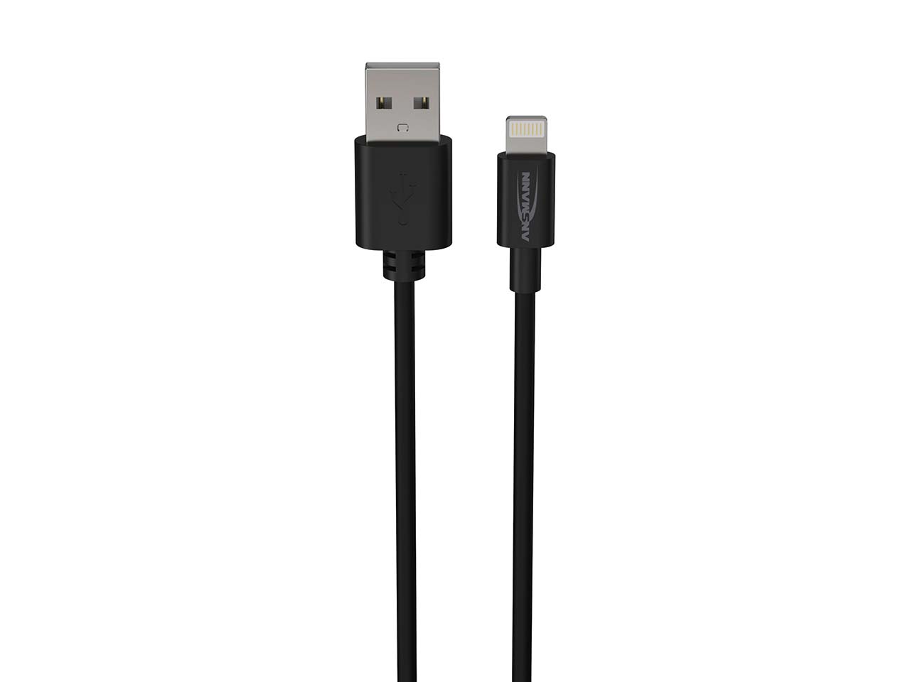 Ansmann Ladekabel USB-A auf Lightning, 1 m, schwarz