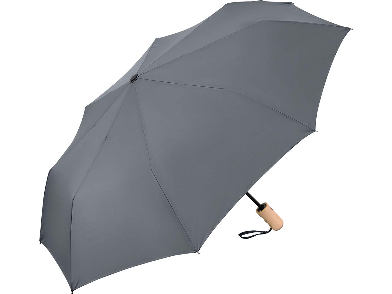 AC-Taschenschirm 'ÖkoBrella' mit Recycling-Polyester Bezug, grau